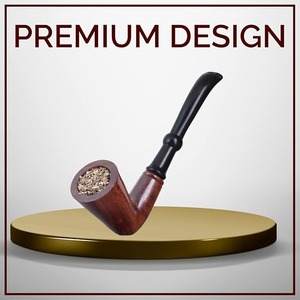 Pipa de Fumar de Madera Premium Hecha a Mano, Pipa de Tabaco Clásica de Madera Natural, Artículo Decorativo para Regalo - Product Image 5