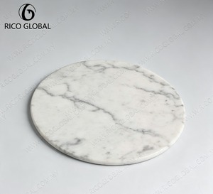 จานตกแต่งทรงกลมลายหินอ่อน RICO GLOBAL ดีไซน์มินิมอลสำหรับใช้ในบ้านและห้องครัว - Product Image 4