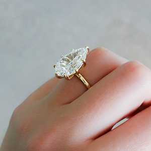 Anillo de Compromiso con Diamante Cultivado en Laboratorio, Corte Pera, Certificado por IGI, Personalizado, 5 Quilates, Oro 10K/14K, Plata 925, Banda Solitaria, Precio al por Mayor B2B - Product Image 4
