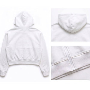 Sudadera con capucha de forro polar oversize sin cordón con cremallera, diseño liso y holgado, de alta calidad para hombre, superventas - Product Image 5