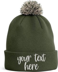 Gorro de esquí de invierno acrílico 100% estilo Jacquard Unisex personalizado de alta calidad, gorros de punto de camuflaje de varios colores - Product Image 5