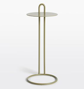 Mesa Redonda Minimalista con Detalle de Asa en Forma de Lazo, Base Estable que Ahorra Espacio, para Sala de Estar Moderna y Bares - Product Image 1