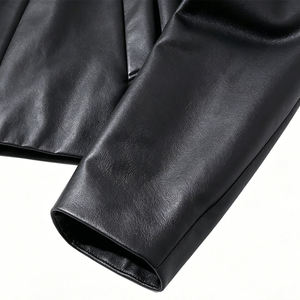 Veste en cuir de vachette de haute qualité pour homme, coupe ample, col haut, fermeture éclair sur le devant, poche sur la veste, pour l'hiver - Product Image 3