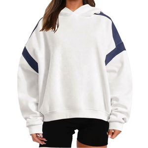 Hoodie oversize pour femme de haute qualité, impression de logo personnalisée, style streetwear, hoodie oversize uni pour femme - Product Image 1