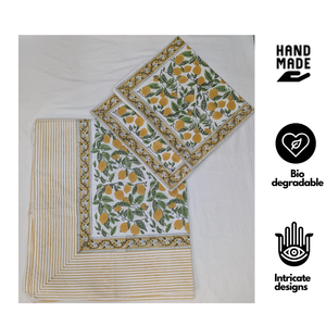 Luxury Rajasthan Artisanal Pigment Printed 3-Piece <b>King</b> <b>Size</b> Bedsheet Set 100% Cotton Eco-Friendly Non-Toxic Dyes 200TC Hotel - Product Image 2