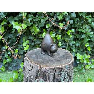 รูปปั้นแมวสีบรอนซ์ราคาถูก ของตกแต่งโต๊ะ ของตกแต่งสวนสไตล์บ้านไร่ - Product Image 1