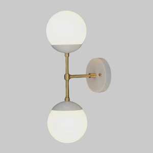 ARTISHLIGHTING Applique murale moderne en laiton avec abat-jour rond en verre, éclairage intérieur, décoration de chambre, design minimaliste - Product Image 2
