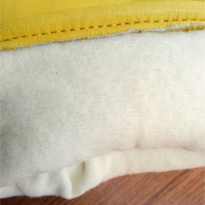 Guantes de seguridad industriales de cuero vacuno serraje para invierno, anticorte, para soldadura, con palma completa y doble refuerzo de algodón en el dorso. - Product Image 2