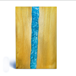 Juego de tablas de cortar de bambú artesanales con mango de resina floral, tabla decorativa para cortar, tabla para servir en la cocina, utensilios de cocina - Product Image 4