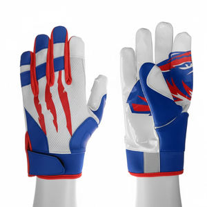 Outdoor Sports Gloves Breathable Screen Printing Design Logo Blue Red White Football Equipments - Product Image 1