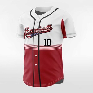 Camiseta de Béisbol Sublimada Transpirable Profesional, Logotipo del Equipo Personalizado, Ropa Deportiva con Botones Completos para Equipos Juveniles - Product Image 4