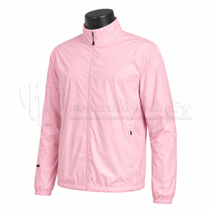 <b>Pink</b> Unisex <b>Waterproof</b> Eco-Friendly Windproof <b>Jacket</b> Casual Stand Collar Zipper Closure Lightweight Winter Outdoor Apparel Loose - Product Image 3