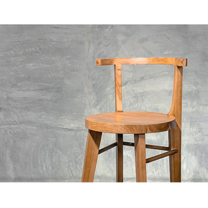 Taburete de Bar Gin en Madera de Teca Maciza para Isla de Cocina y Hotel - Product Image 4