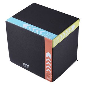 Box Pliometrico 3-in-1 in Cotone 20/18/16 Pollici, Piattaforma Antiscivolo per Esercizi Fitness, Step per Allenamento di Agilità - Product Image 1