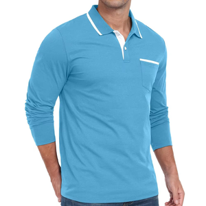 Polo de Manga Larga para Hombre, Transpirable, Casual, para Golf, con Bolsillo, Suministro de Fábrica, Superventas - Product Image 4