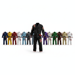 Kimono de Jiu Jitsu con Logotipo Bordado Personalizado, Uniforme de Artes Marciales BJJ, Diseño Personalizado, Equipo de Entrenamiento Ligero - Product Image 1
