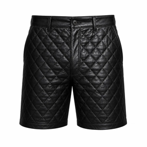 Genuine Sheep Leather Made Super Quality Sexy <b>Men</b> Quilted Soft <b>Bermuda</b> <b>Shorts</b> Pink Multi Colors Fashionable - Product Image 2