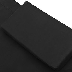 Grand lit de repos d'extérieur durable en tissu Oxford noir, mobilier de patio au confort élégant - Product Image 5