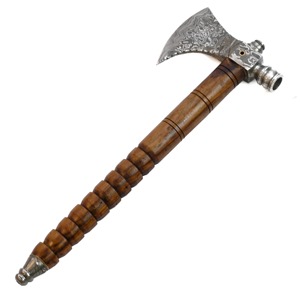 Hacha Tomahawk de Acero de Damasco Hecha a Mano por Edge Master Manufacture con Mango de Madera y Funda de Cuero, Personalización ODM/OEM Disponible - Product Image 5