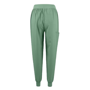 Ensemble de blouses médicales vertes pour femmes, vente flash, vêtements de travail médicaux, uniforme d'hôpital en coton noir, pantalon d'uniforme tricoté à manches courtes - Product Image 3