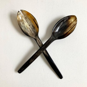 Cuchara de Sopa de Cuerno de Buey Estilo Vintage, Ecológica, con Acabado Espejo, para Comida Fina, Cuchara Natural - Product Image 5