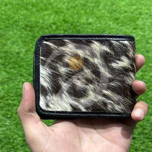 Luxury Genuine Fur Cowhide <b>Wallet</b> Mens <b>Compact</b> Everyday Carry Handmade Rich Natural Leather Texture - Product Image 5