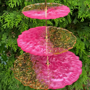 Support à dessert réutilisable de haute qualité, écologique, non toxique, résistant à la chaleur, en résine, pour gâteaux et pâtisseries - Product Image 2
