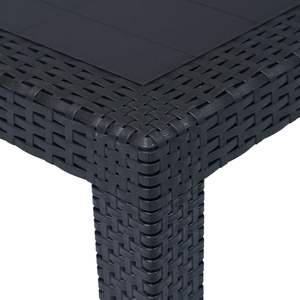 Grande table de jardin en plastique anthracite durable, tables d'extérieur pour une utilisation durable - Product Image 3