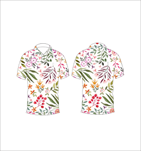 Camisa polo con estampado de jardín botánico para hombre, camiseta ligera y transpirable de manga corta informal con cuello y botones para verano - Product Image 3