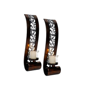 Support mural en métal de qualité supérieure pour bougies, décoration intérieure de Noël, 2 pièces, support mural en fer pour bougies - Product Image 2