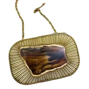 Bolso de mano de nácar de latón elegante y elegante para manualidades de lujo, bolso de noche elegante clásico para ocasiones especiales - Product Image 1