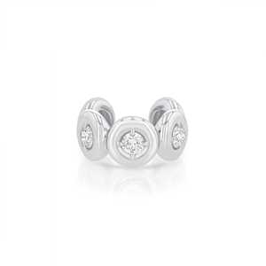 Manchette d'oreille en or massif 14K 18K, sertie de diamants de laboratoire bombés, sans perçage, à enfiler, pour femme, vente en gros - Product Image 5