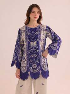 Ensemble de 2 pièces en tissu lawn imprimé de qualité supérieure pour femmes, collection été, vêtements indiens et pakistanais, tenue légère pour tous les jours - Product Image 2