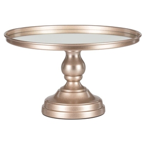 Elegante Soporte Redondo Dorado para Pastel, Pedestal Metálico para Cupcakes y Repostería, para Bodas, Catering, Banquetes y Fiestas - Product Image 1