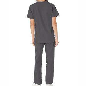Conjunto de Uniforme Médico Moderno para Mujer, Tela Elástica, Ropa de Trabajo para Enfermeras con Múltiples Bolsillos - Product Image 3
