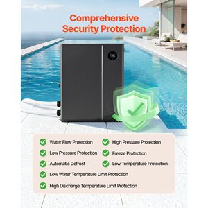 Riscaldatore Solare per Piscine Interrate da 85.000 BTU (22.454 Galloni) con Tecnologia DC Inverter e Controllo Tramite App WiFi - Product Image 6