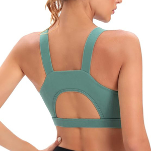 Sujetador Deportivo de Alto Rendimiento en Verde Azulado para Yoga, con Gran Soporte Durante la Carrera, Ejercicios Cardiovasculares y Sesiones de Gimnasio - Product Image 3