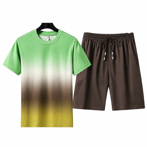 Conjuntos de Pantalones Cortos Deportivos para Hombre de 2 Piezas, Conjuntos Deportivos Personalizados de Verano al por Mayor, Conjuntos de Pantalones Cortos Deportivos Lisos para Hombre, Conjuntos Dobles Nuevos para Hombre - Product Image 3