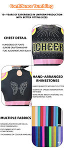Ensemble d'uniformes de cheerleading personnalisés pour femmes, haut à manches longues, jupe, tissu en spandex/polyester 300g, OEM HH-SW-1517 HAMID HAROON PRO WEAR - Product Image 6