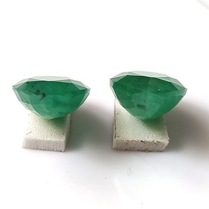 Juego de 2 Piezas de Esmeralda Zambiana Natural de 9 Quilates, Corte Pera, Facetada, para Joyería - Product Image 5