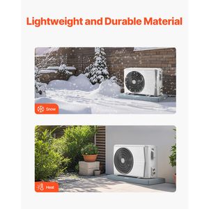 Mini Split 9000-36000 BTU, Sistema de Aire Acondicionado sin Ductos con Bomba de Calor, Condensador Exterior de Plástico de 38 x 18 x 3 Pulgadas - Product Image 2