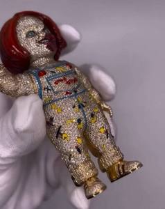 Gold Tone <b>Doll</b> Charm Pendant Glitter Figure Jewelry <b>Accessory</b> for Necklace Bracelet Gift - Product Image 1