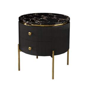 Hot Sale Luxury Modern Furniture Marble Top <b>Side</b> <b>Table</b> <b>Gold</b> Plated Metal End <b>Table</b> for Living Room, Office, Hallway India Sale - Product Image 4