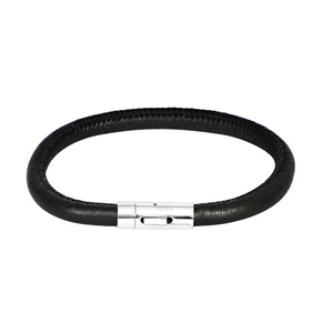 Prix abordable disponible Fabriqué en Inde Bracelet en cuir nappa cousu à la machine à porter quotidiennement - Product Image 3