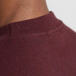 Nouvel Arrivage T-shirt Homme Bordeaux Oversize en Coton Premium Coupe Décontractée Col Rond Manches Courtes Style Minimaliste Streetwear Décontracté Quotidien - Product Image 3