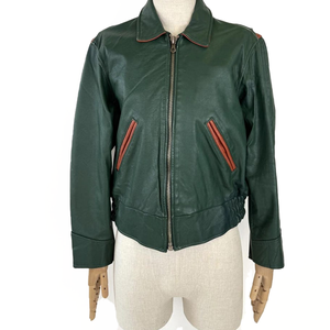 Blouson en cuir personnalisé OEM pour hommes, réversible, imperméable, brodé, patchwork d'hiver, pour programmes de revente au détail - Product Image 1