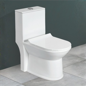 Inodoro Lexus sin borde de una pieza, taza alargada, doble descarga por gravedad, trampa en S, montaje en suelo, diseño contemporáneo, ecológico - Product Image 3