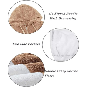 2026 Mejor Precio al por Mayor Sudaderas Sherpa Personalizadas con Estampado, Forro Polar, Estilo Urbano, Insignia Frontal, Bordado, Encaje, Casual, Otoño - Product Image 3