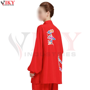 Tenue de Tai Chi Rouge Entièrement Personnalisée, Nouvelle Arrivée, Vêtement d'Entraînement d'Arts Martiaux, Produit de Qualité Supérieure, Uniforme de Kung Fu pour Femmes - Product Image 5