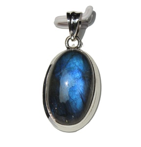2024 haut de gamme unisexe en argent Sterling 925 Wrap pendentif Labradorite Cabochon forme ovale Piedras Naturales mode pendentifs breloques - Product Image 5